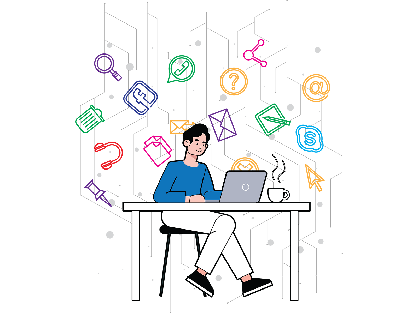 Illustration representing a missing page